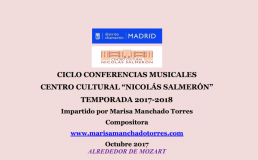 CICLO CONFERENCIAS MUSICALES CENTRO CULTURAL “NICOLÁS SALMERÓN” TEMPORADA 2017-2018