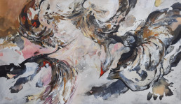 LIENZO DE MARTA MALDONADO-NANA 114 x 195cm T. Mixta sobre lienzo ( Inspirada en Nana de Marisa Manchado)