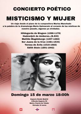concierto poético. Misticismo y mujer